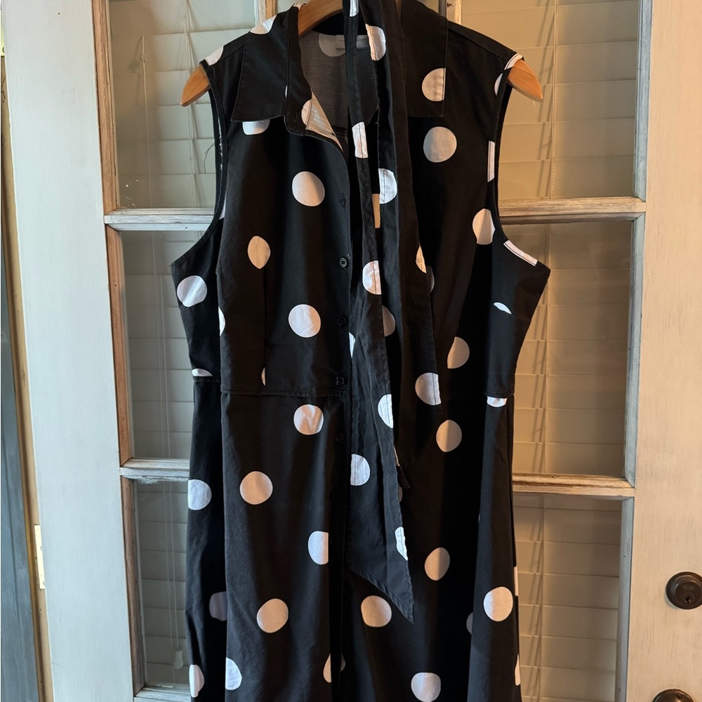 Polka Dot Sleeveless Dress